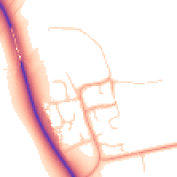 Daytime road noise heatmap for CB6 2AJ