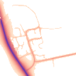Daytime road noise heatmap for CB6 2AW