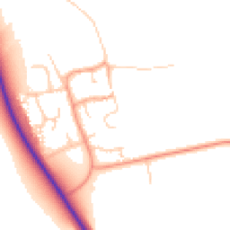 Daytime road noise heatmap for CB6 2BN