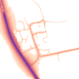 Daytime road noise heatmap for CB6 2BP