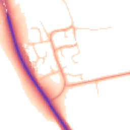 Daytime road noise heatmap for CB6 2BT