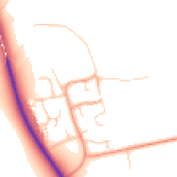 Daytime road noise heatmap for CB6 2BY