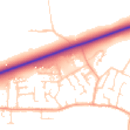 Daytime road noise heatmap for CB6 2GD