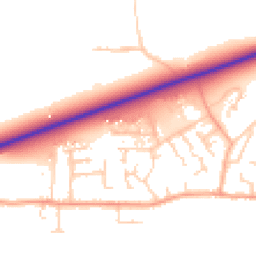 Daytime road noise heatmap for CB6 2GG