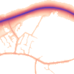 Daytime road noise heatmap for CB6 2JD