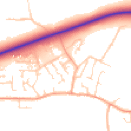Daytime road noise heatmap for CB6 2JH