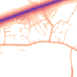 Daytime road noise heatmap for CB6 2JP