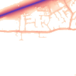 Daytime road noise heatmap for CB6 2JR