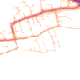 Daytime road noise heatmap for CB6 2NA