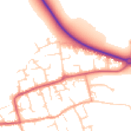 Daytime road noise heatmap for CB6 2PZ