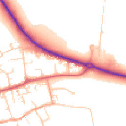 Daytime road noise heatmap for CB6 2QN