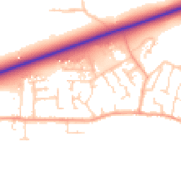 Daytime road noise heatmap for CB6 2XB
