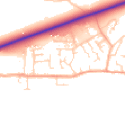 Daytime road noise heatmap for CB6 2XD