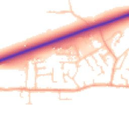 Daytime road noise heatmap for CB6 2XE