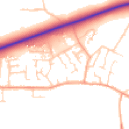Daytime road noise heatmap for CB6 2XF