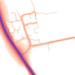 Daytime road noise heatmap for CB6 2YP
