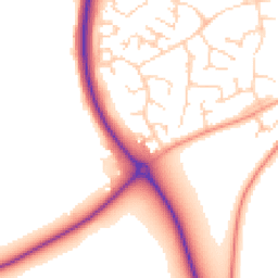 Daytime road noise heatmap for CB6 3EL