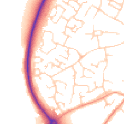 Daytime road noise heatmap for CB6 3EU