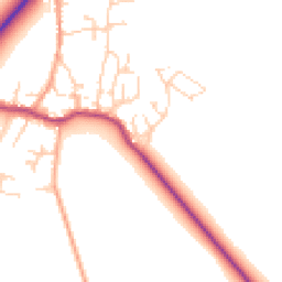 Daytime road noise heatmap for CB6 3GR