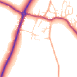 Daytime road noise heatmap for CB6 3GU