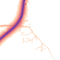 Daytime road noise heatmap for CB6 3HG