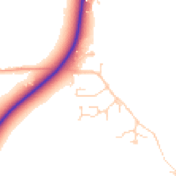 Daytime road noise heatmap for CB6 3HQ