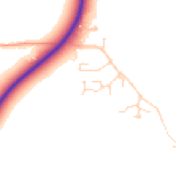 Daytime road noise heatmap for CB6 3JD