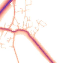 Daytime road noise heatmap for CB6 3JF