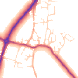 Daytime road noise heatmap for CB6 3JG