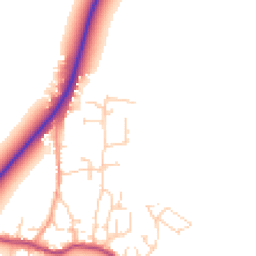 Daytime road noise heatmap for CB6 3JS