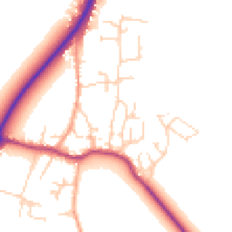 Daytime road noise heatmap for CB6 3JT