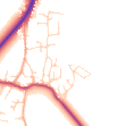 Daytime road noise heatmap for CB6 3JX