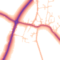 Daytime road noise heatmap for CB6 3LB
