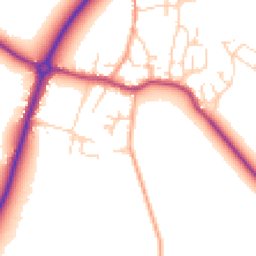 Daytime road noise heatmap for CB6 3LE
