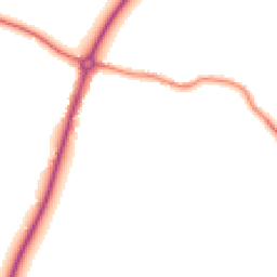 Night-time road noise heatmap for CB6 3LT