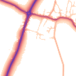 Daytime road noise heatmap for CB6 3LZ