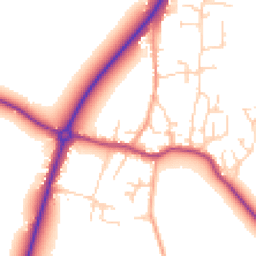 Daytime road noise heatmap for CB6 3ND