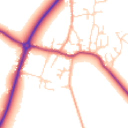 Daytime road noise heatmap for CB6 3NG