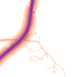 Daytime road noise heatmap for CB6 3NU