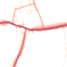 Daytime road noise heatmap for CB6 3RW