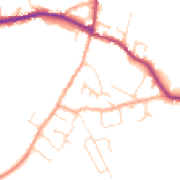 Daytime road noise heatmap for CB6 3TZ