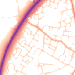 Daytime road noise heatmap for CB6 3WA