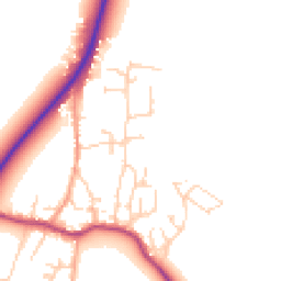 Daytime road noise heatmap for CB6 3XR