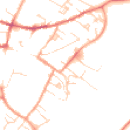 Daytime road noise heatmap for CB7 4AS