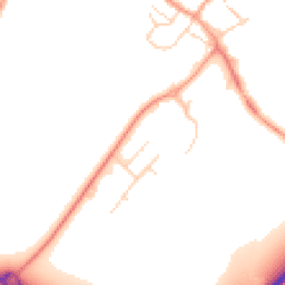 Daytime road noise heatmap for CB7 4EA