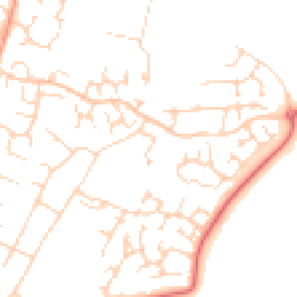 Daytime road noise heatmap for CB7 4QX