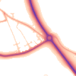 Daytime road noise heatmap for CB7 5AT