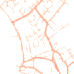 Daytime road noise heatmap for CB7 5BL