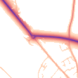 Daytime road noise heatmap for CB7 5DE