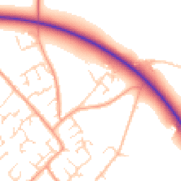 Daytime road noise heatmap for CB7 5DG